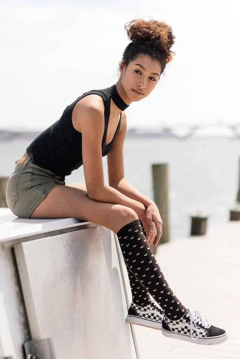 Heart Knee High Socks