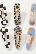 Gemma | Printed Barrette Hair Clip, Set of 2 - Love Classic 8