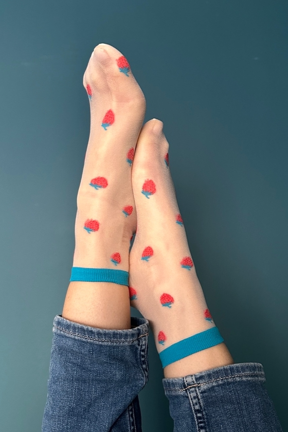 Strawberries Fruit Socks
