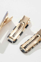 Gemma | Printed Barrette Hair Clip, Set of 2 - Love Classic 6