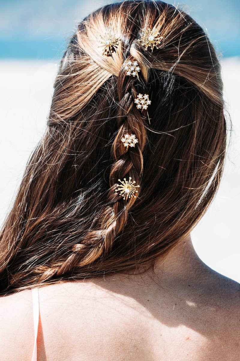 Sunburst Swarovski Hairpins - Set of Three