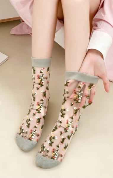 5-Pair Pack, Rufia Floral Patterned Socks