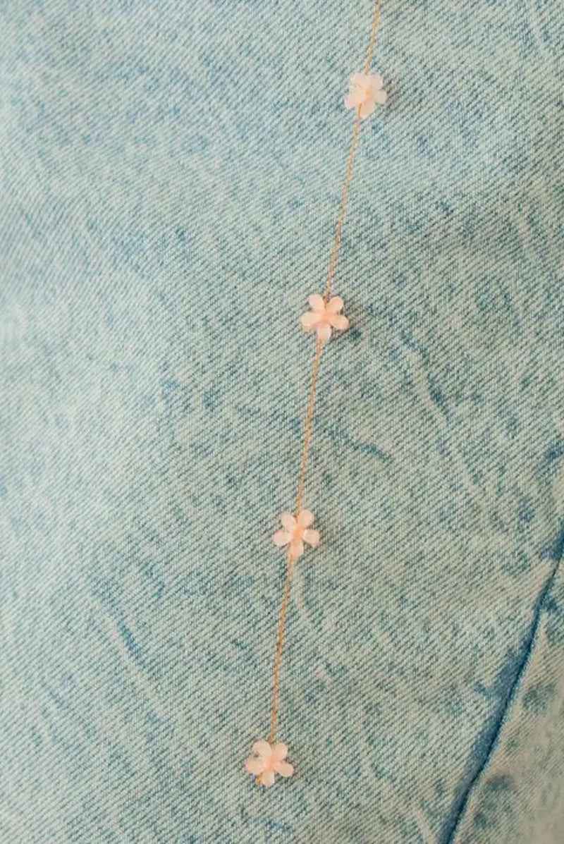 Crystal Flower Hair Chain
