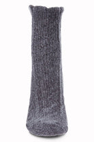 Cable Pom Pom Infused Women's Anklet Socks Stormy Skies 2