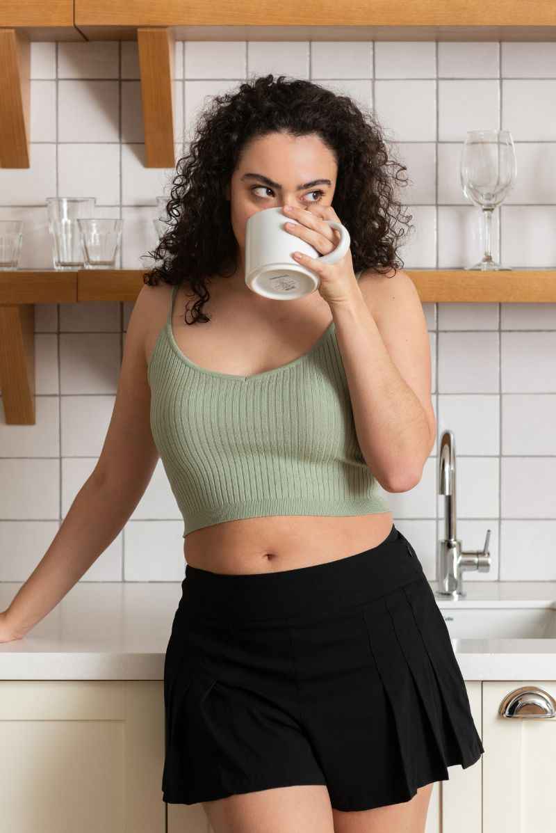 Pleated Shorts Black