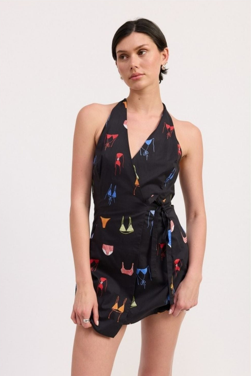 【LOW CLASSIC】 HALTER MINI DRESS / 追跡付 Halter Mini Dress