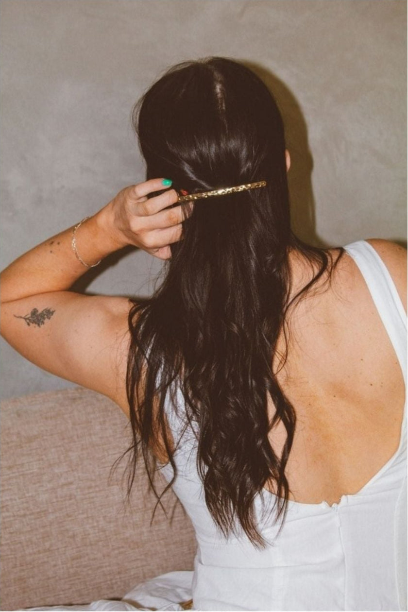 Bumpy Bar Barrette - Love Classic