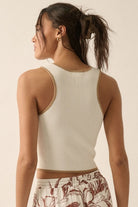 Shaper Fit Ribbed-Knit Racerback Tank Top 6