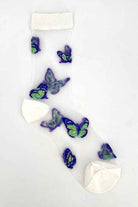 Fancy Butterfly Sheer Sock