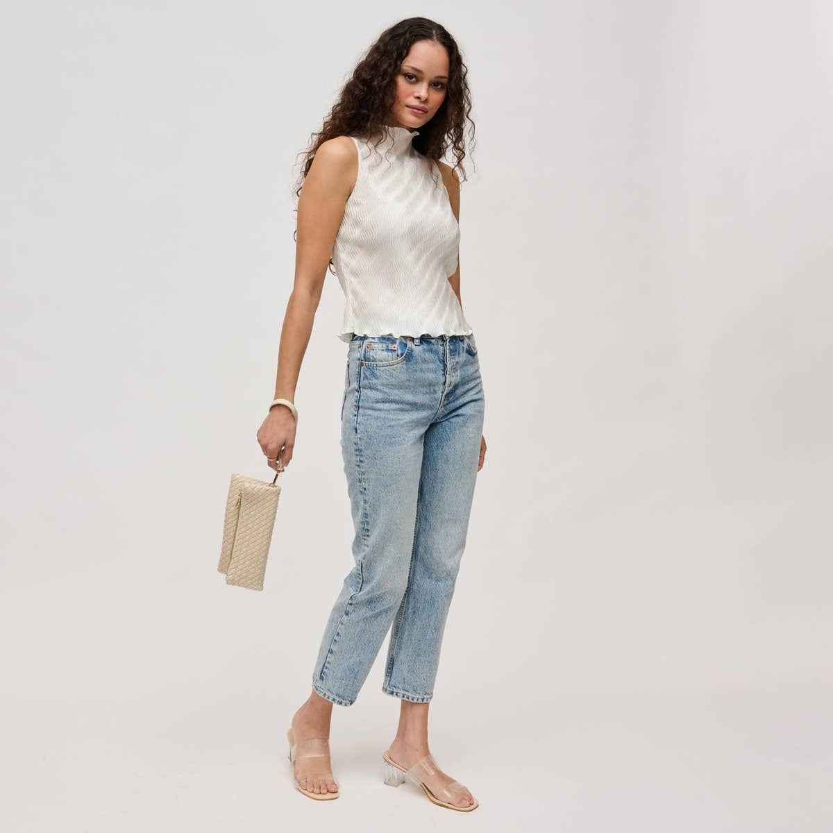 Aria Woven Wristlet Clutch