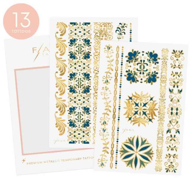 Isabella Metallic Temporary Tattoo Pack