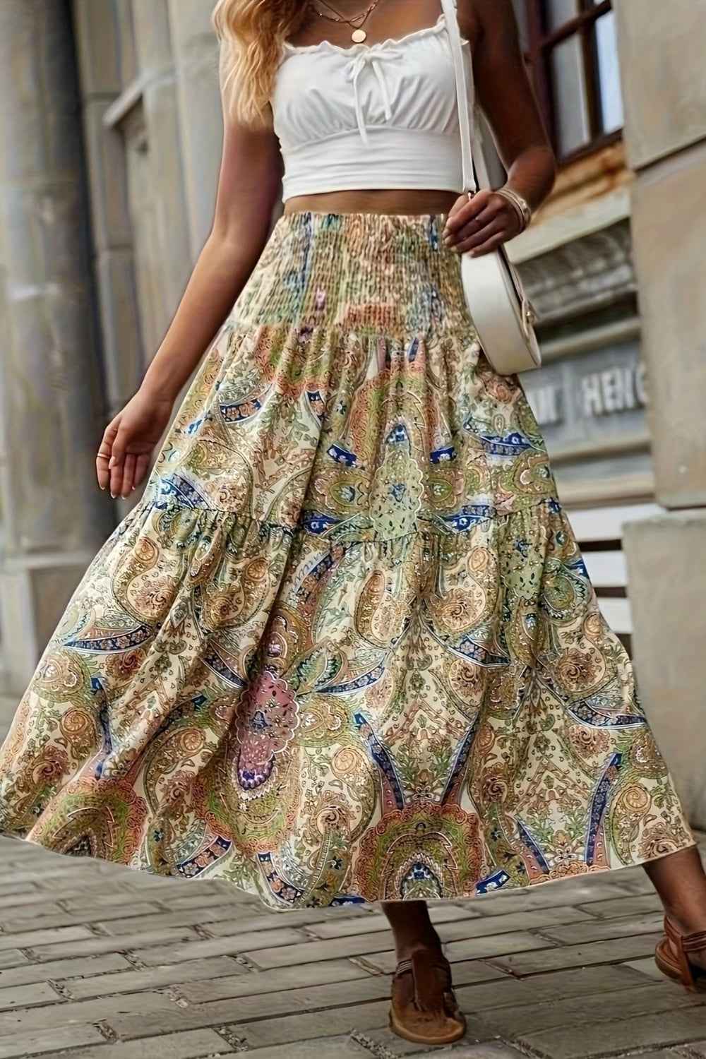 Tiered Smocked Skirt