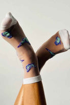 Fancy Butterfly Sheer Sock