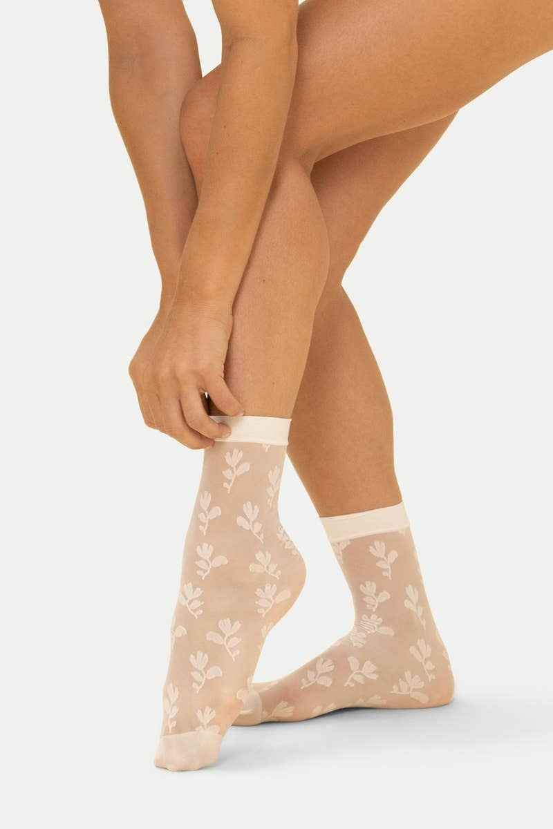 Floral Sheer Socks