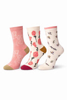 3-Pack Bouquet Flower Crew Sock
