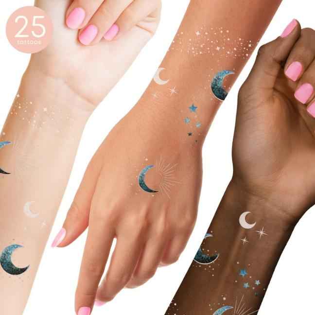 Moonlight Metallic Temporary Tattoo Pack