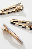 Gemma | Printed Barrette Hair Clip, Set of 2 - Love Classic 7