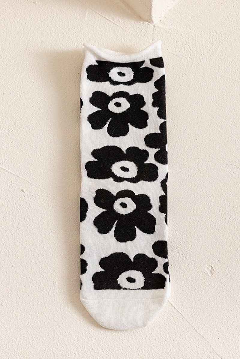 Classic Black and White Crew Socks
