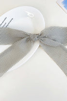 Off-white Polka Dot Ribbon Bow French Barrette Clip