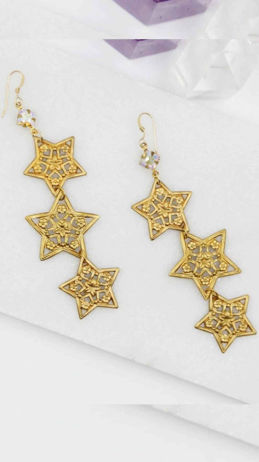 Triple Star Earrings