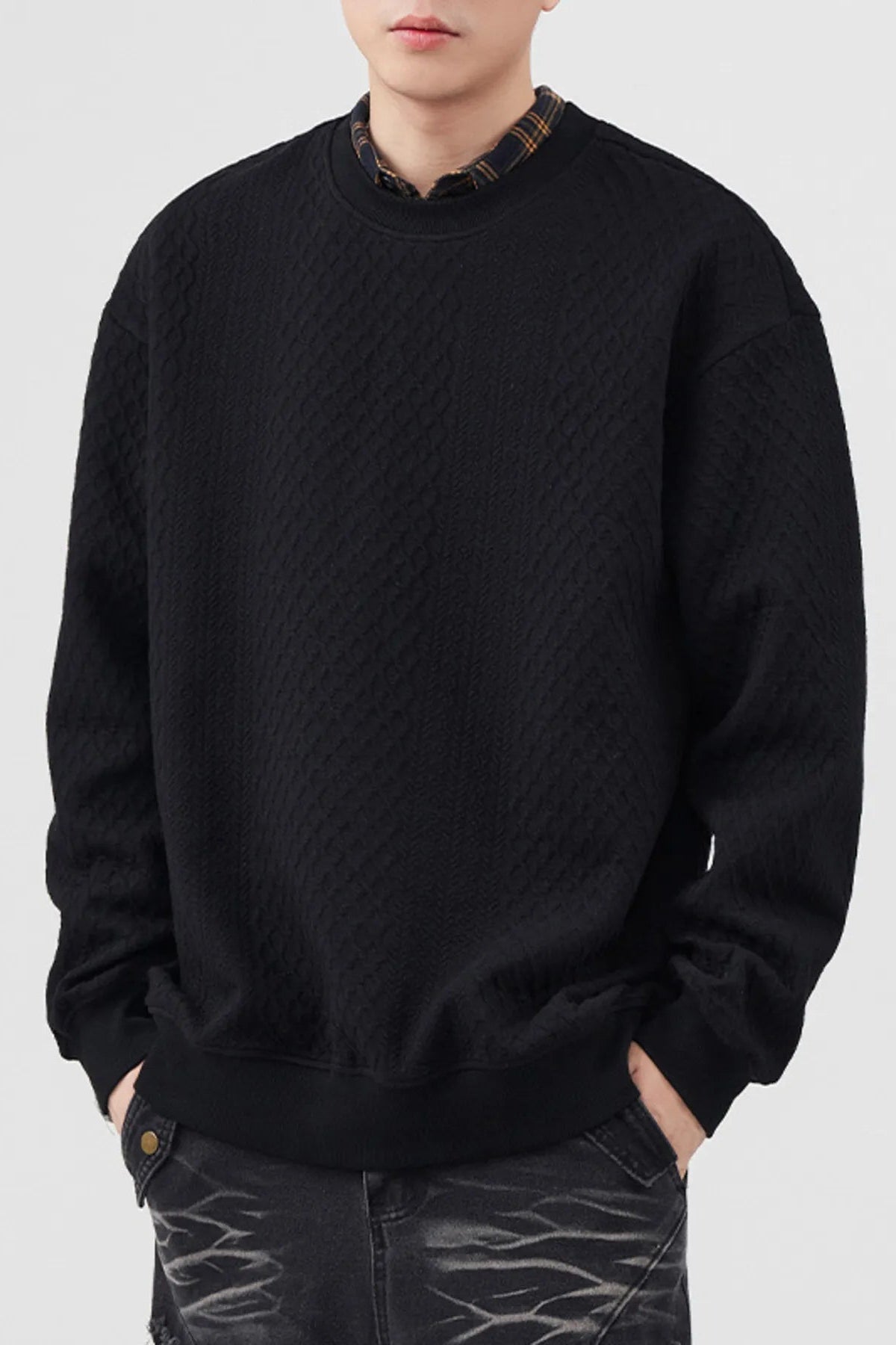 Men's Crew Neck Long Sleeve Sweatshirt - Love Classic