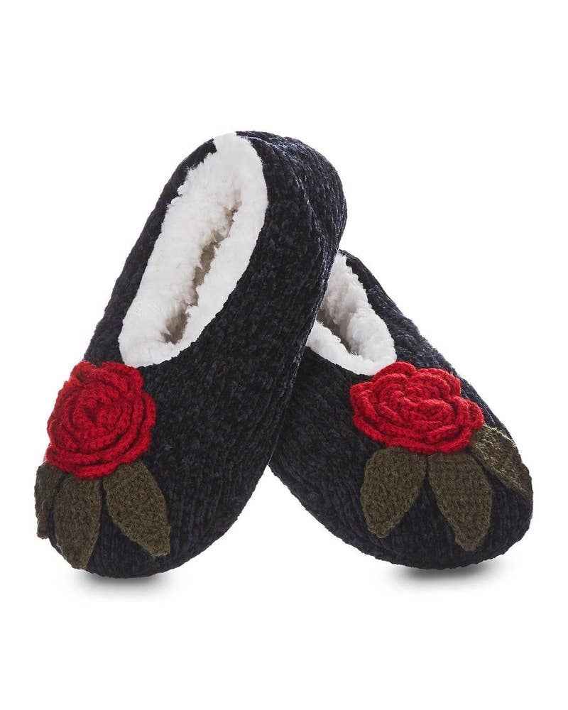 Chenille Sherpa-Lined Slippers