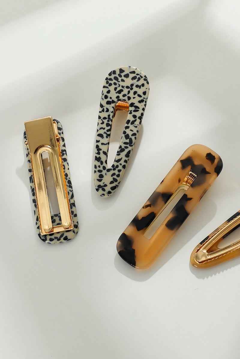 Gemma Printed Eco-Friendly Hair Clip 2-Pack - Love Classic