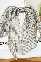 Off-white Polka Dot Ribbon Bow French Barrette Clip 2