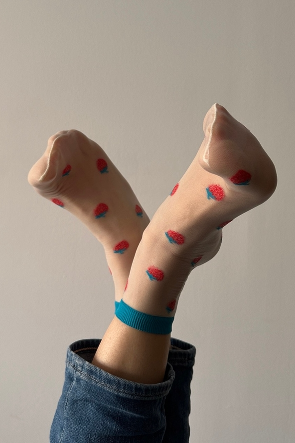 Strawberries Fruit Socks