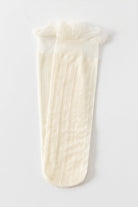 Sheer Ruffle Tulle Sock Ivory - Love Classic