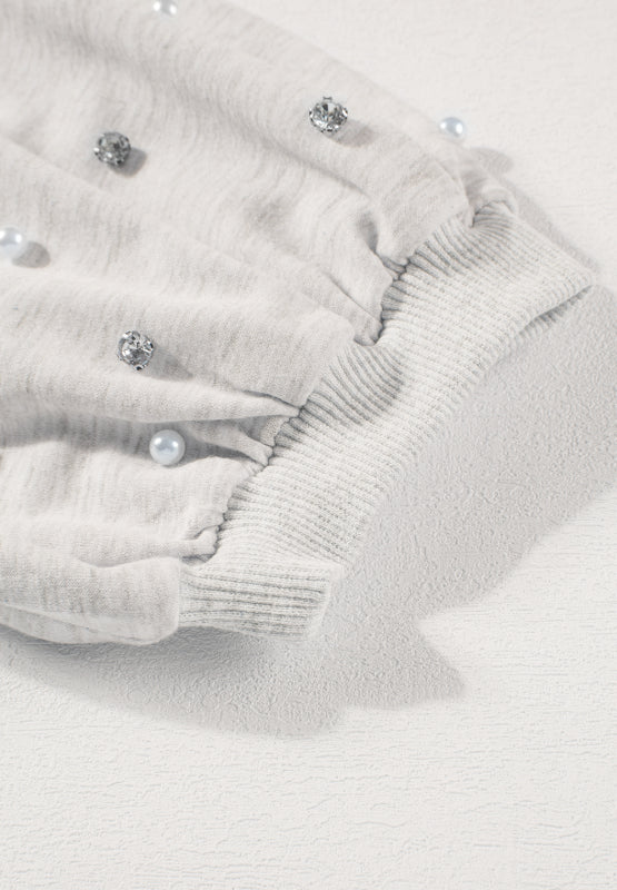 Panel Puff sleeves Tops （ls183T） オフホワイト Panel Puff sleeves Tops （ls183T） オフホワイト