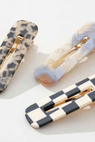 Gemma | Printed Barrette Hair Clip, Set of 2 - Love Classic 5