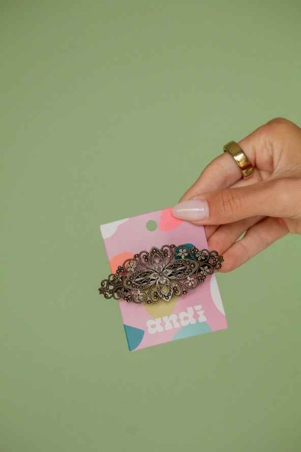 Ornate Bronze Barrette