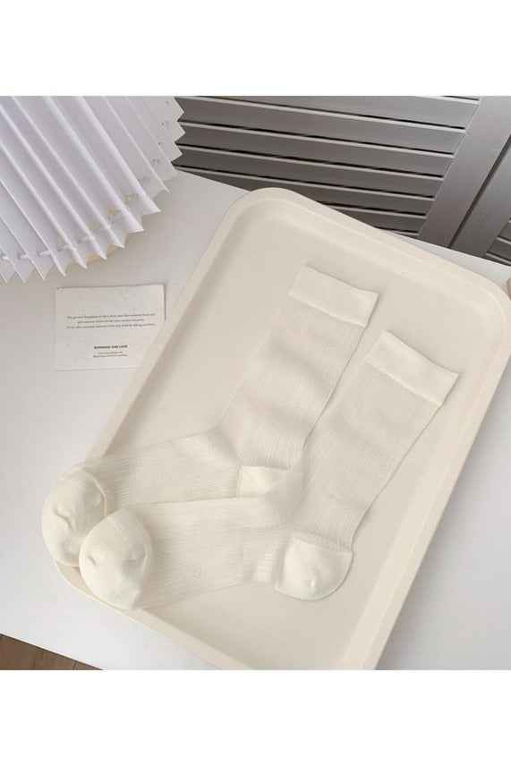 Candy Color Sheer Crew Socks