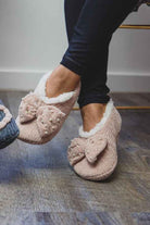 Blush Precious Pearls Chenille Sherpa-Lined Slippers