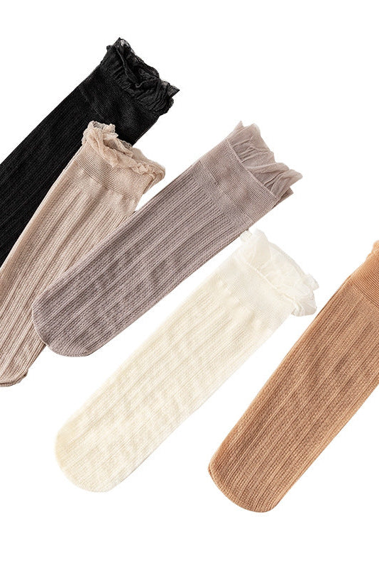 Sheer Ruffle Tulle Sock - Love Classic 2