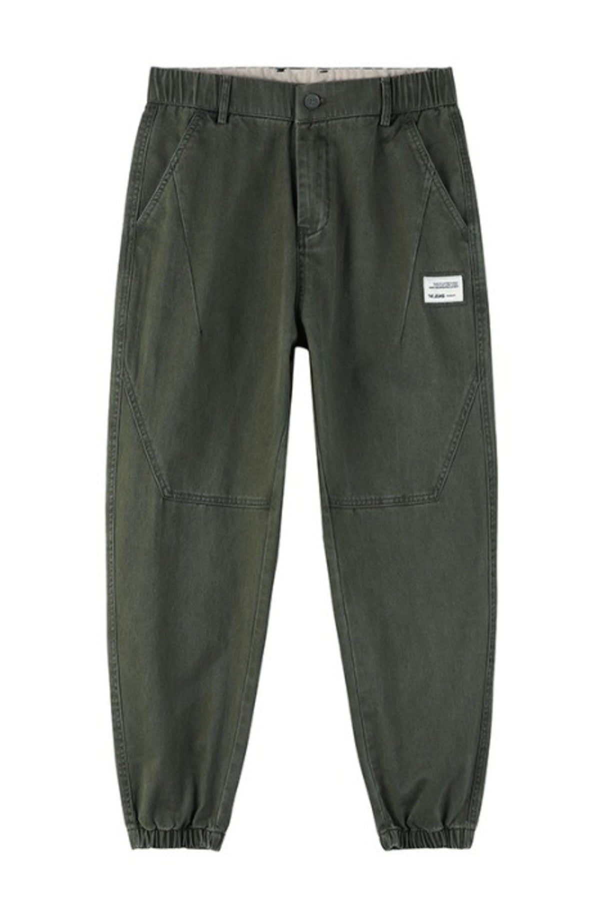 Loose Fit Drawstring Joggers Military Green - Love Classic 2