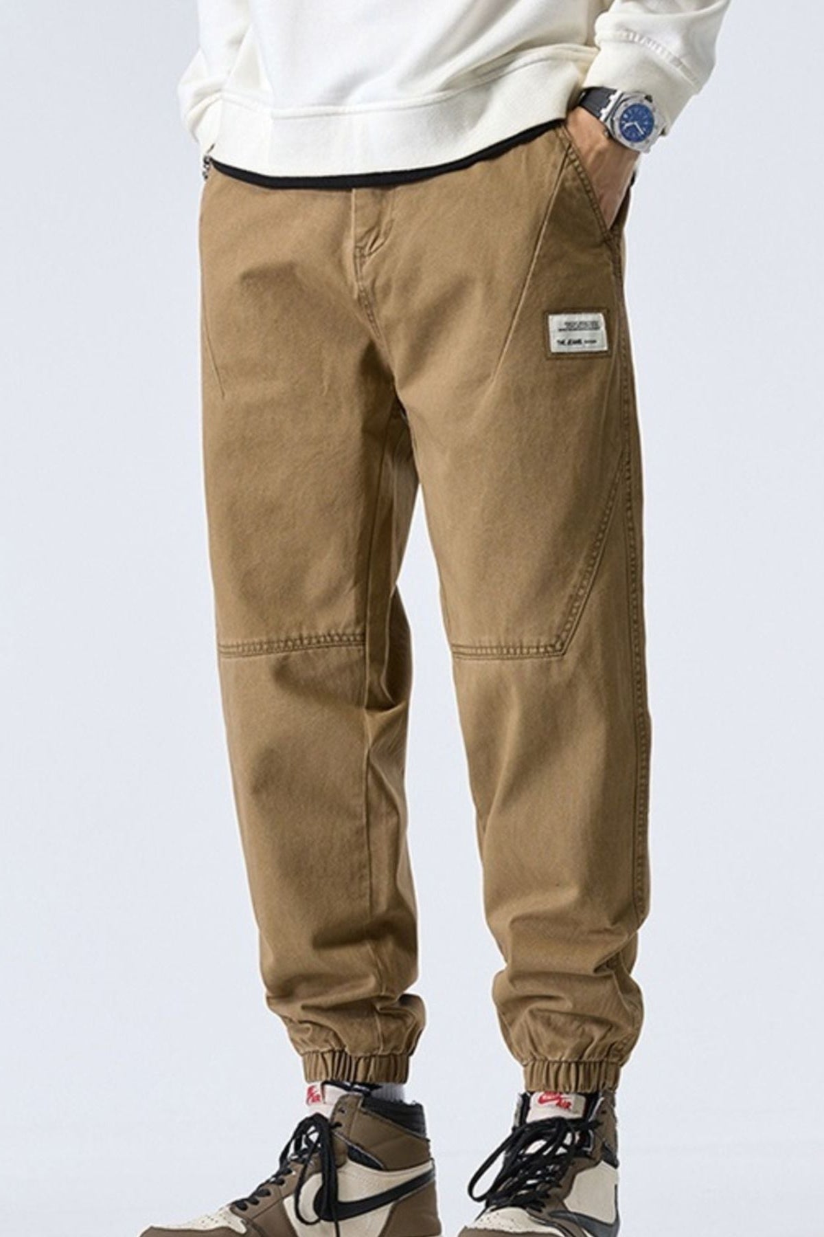 Loose Fit Drawstring Joggers Brown - Love Classic