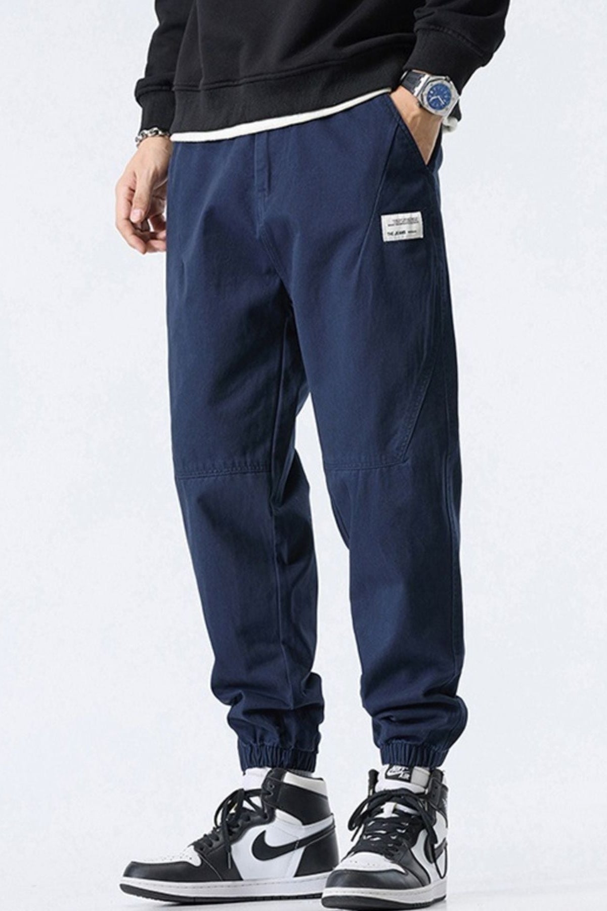 Loose Fit Drawstring Joggers Royal Blue - Love Classic