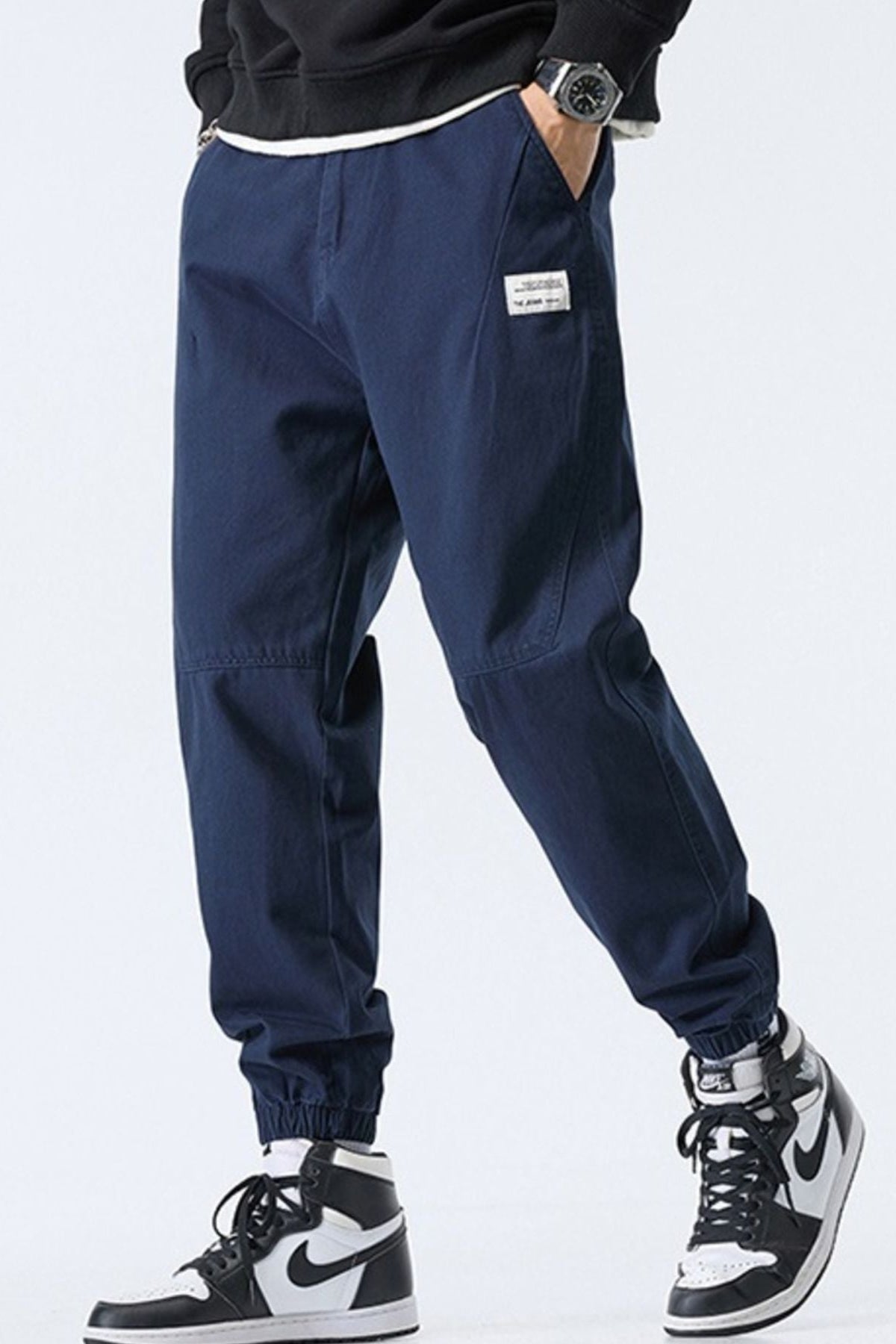 Loose Fit Drawstring Joggers Royal Blue - Love Classic 2