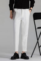 Men's Slim Fit Pants White - Love Classic