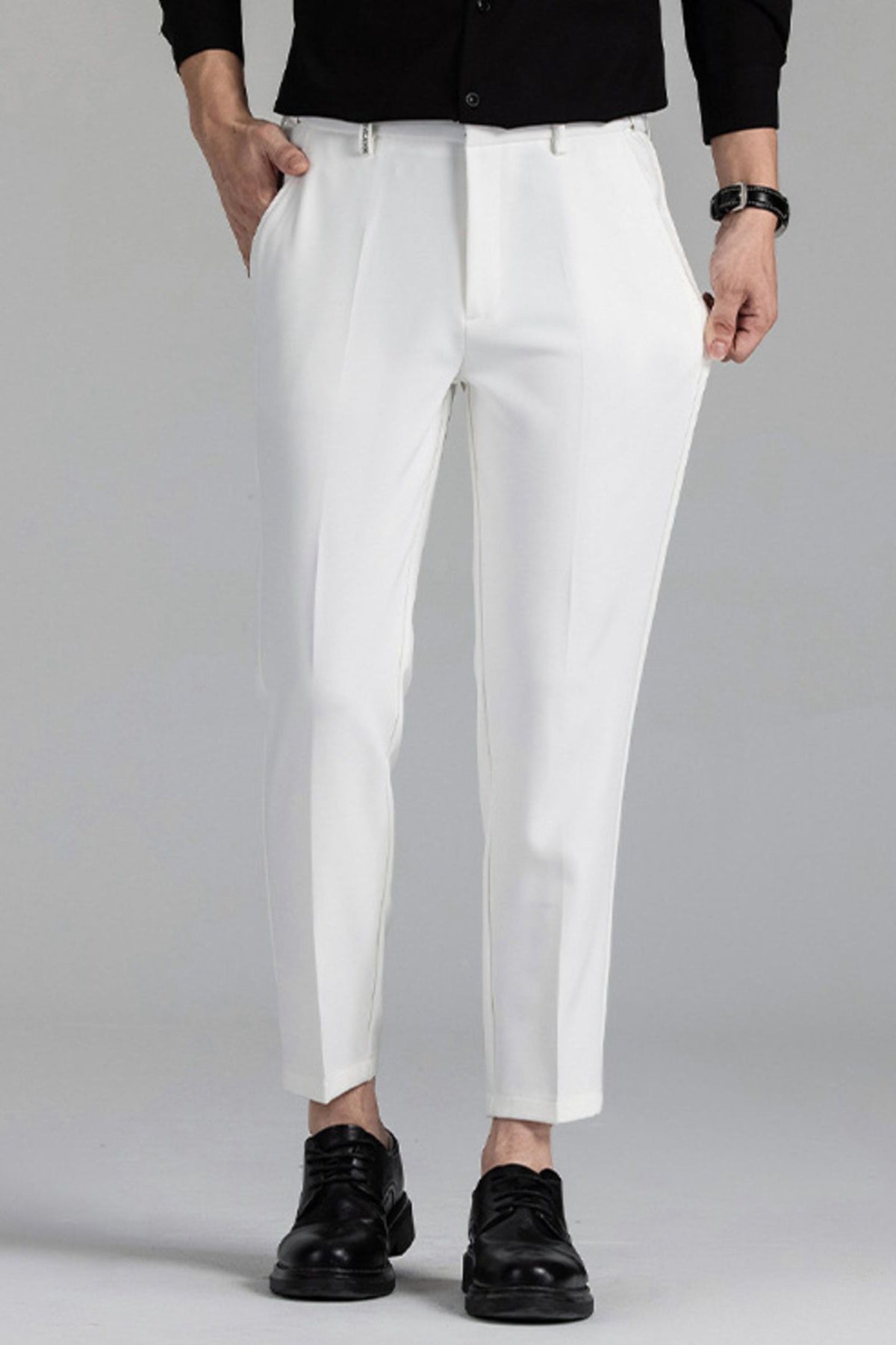 Men's Slim Fit Pants White - Love Classic 2