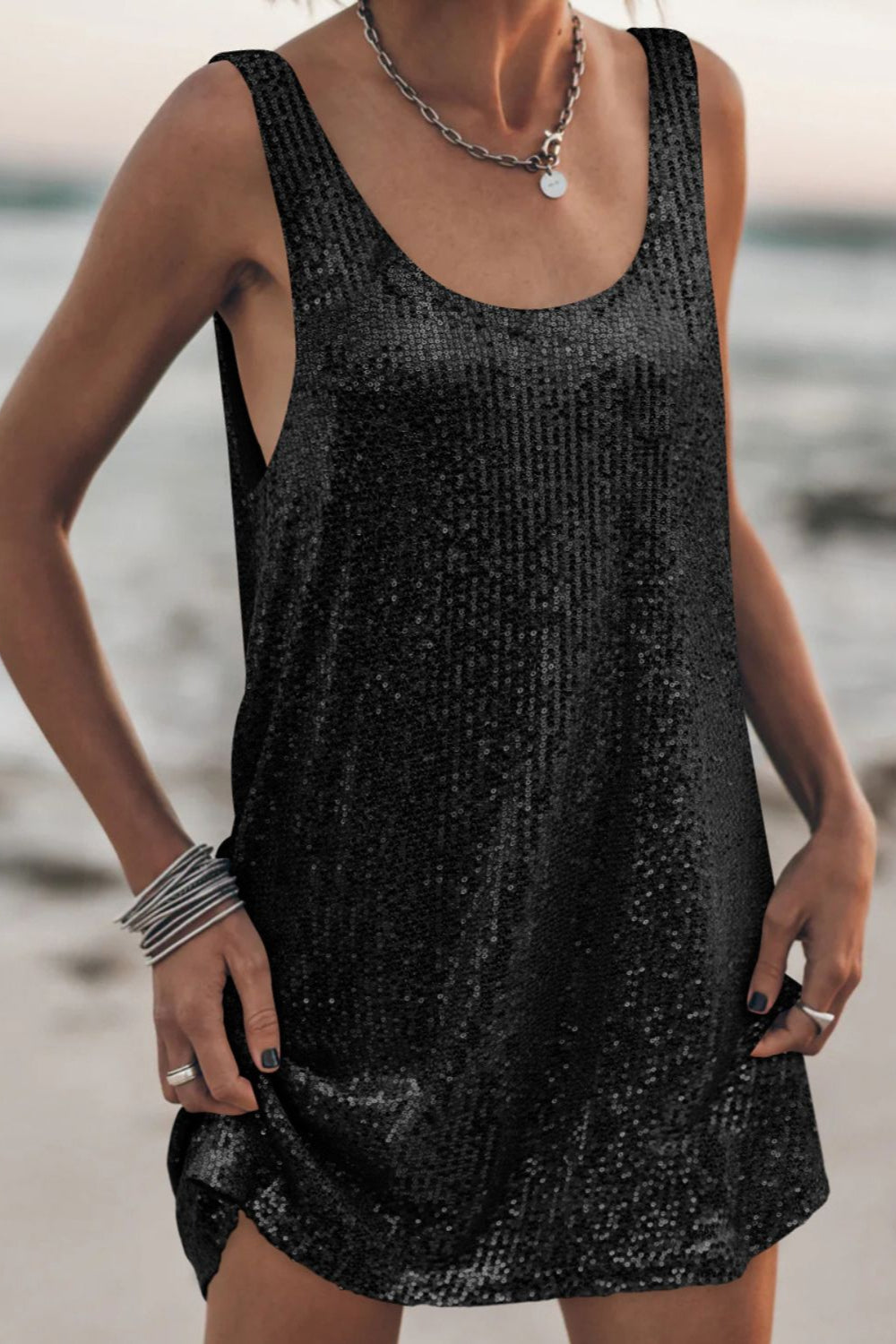 Sequin Mini Dress Black - Love Classic 2