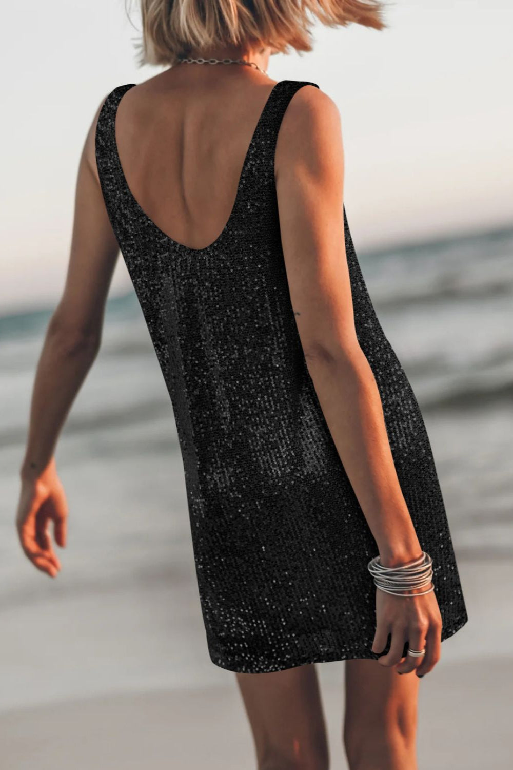 Sequin Mini Dress Black - Love Classic 4
