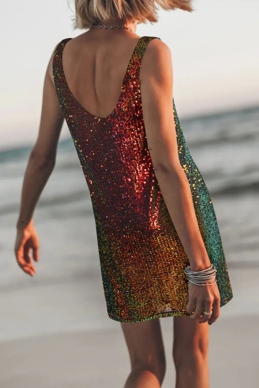 Sequin Mini Dress - Love Classic Multicolor / M Sequin Mini Dress - Love Classic Multicolor / M