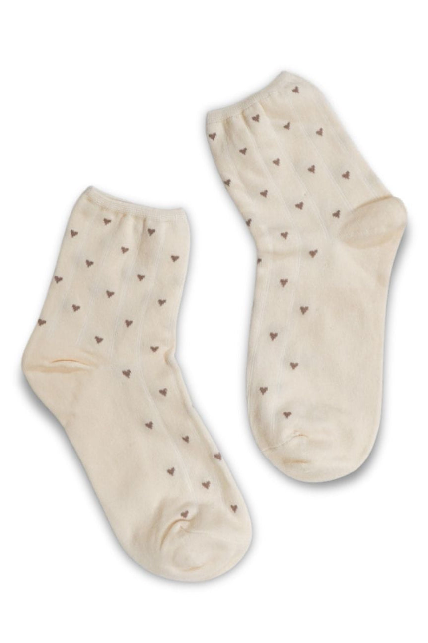 Soft Allover Heart Crew Socks
