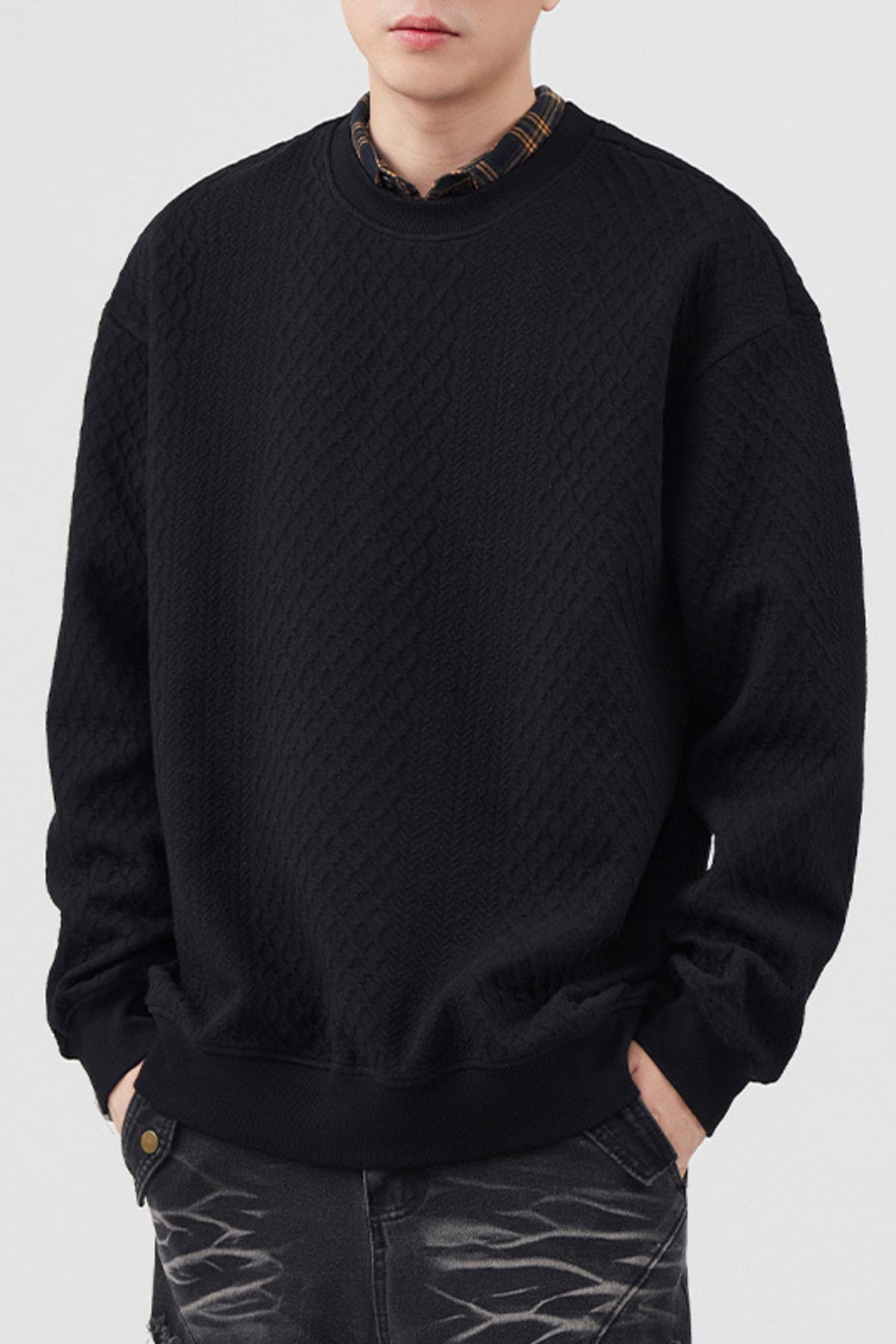 Men's Crew Neck Long Sleeve Sweatshirt - Love Classic 5