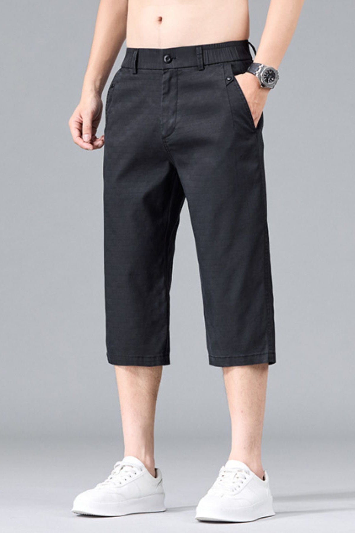 Men's Calf Length Shorts Black - Love Classic 2