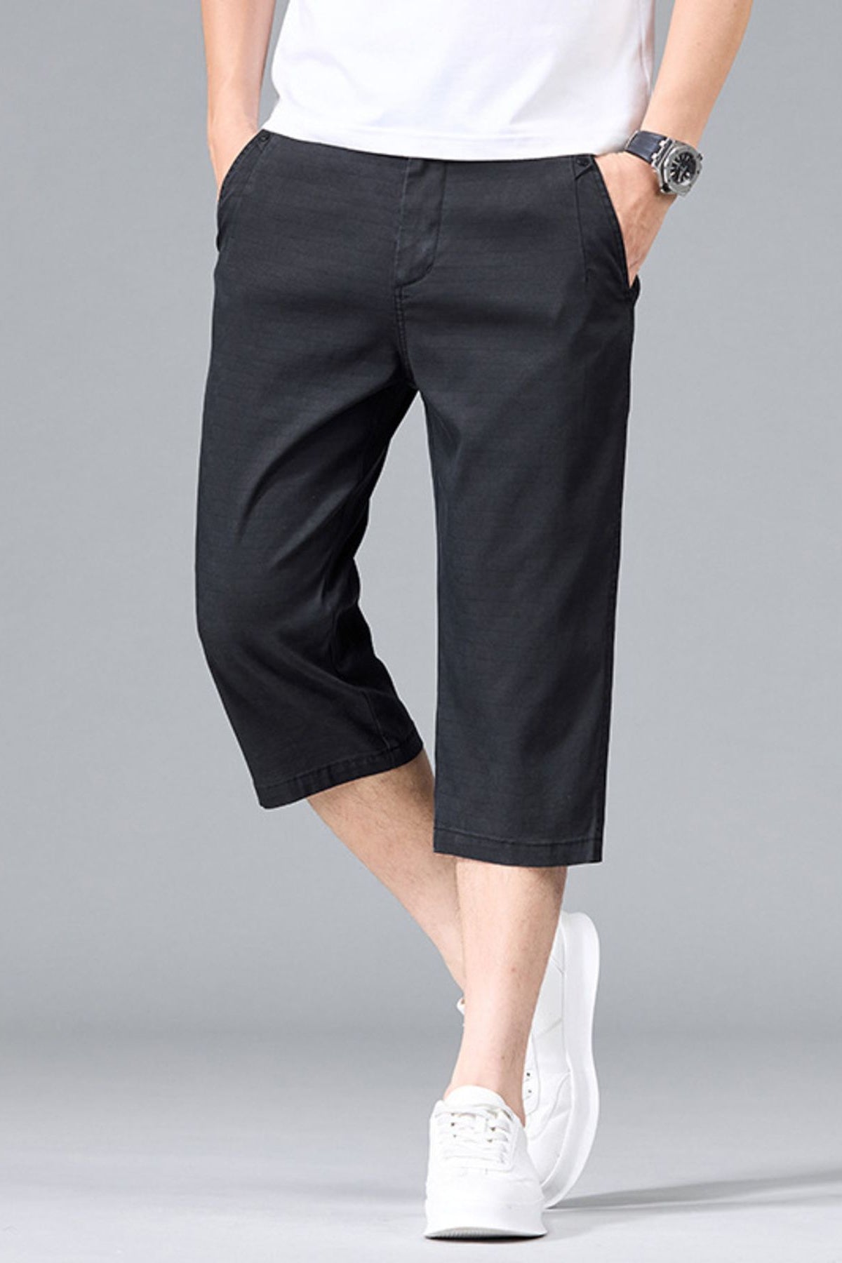 Men's Calf Length Shorts Black - Love Classic