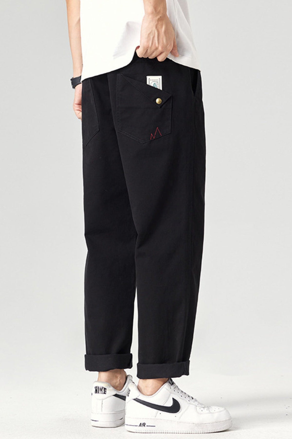 Relaxed Fit Long Pants Black - Love Classic